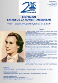Simpozionul "Eminescu la ceas aniversar" in salonul "St. O. Iosif"