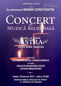 Concert de muzica religioasa "In memoriam Marin Constantin"
