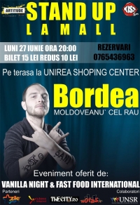 Bordea - moldoveanu' cel rau, face stand up la mall in Brasov