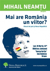 Dezbaterea publică cu tema “Mai are Romania un viitor? Riscul de ţară şi Noua Republică”