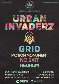 Urban Invaderz -  Drum&Bass party - Grid / Motion Monument / NoExit / Redrum