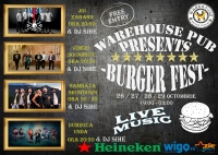 4 Days of Burger Fest by Warehouse Pub / Live Music & Deejay