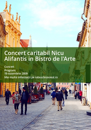 Concert caritabil Nicu Alifantis in Bistro de l'Arte