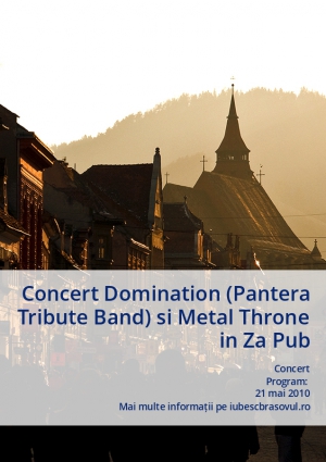 Concert Domination (Pantera Tribute Band) si Metal Throne in Za Pub