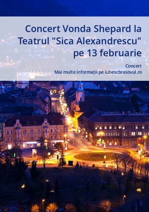 Concert Vonda Shepard la Teatrul "Sica Alexandrescu" pe 13 februarie