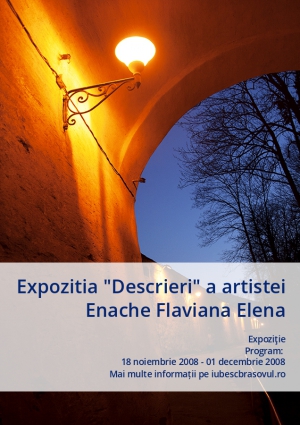 Expozitia "Descrieri" a artistei Enache Flaviana Elena