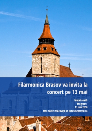 Filarmonica Brasov va invita la concert pe 13 mai