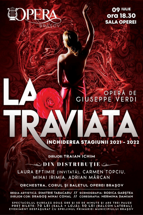Traviata de Giuseppe Verdi la Opera Brasov