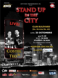 Stand Up In The City cu Teo si Costel pe 25 octombrie