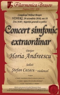 Filarmonica Brasov in concert extraordinar alaturi de dirijorul Horia Andreescu