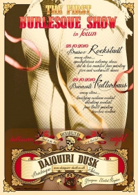 The First Burlesque Show in Town cu dansatoarea Daiquiri Dusk in Rockstadt Brasov