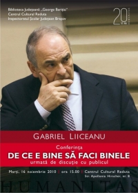 Conferinta "De ce e bine sa faci binele" la Centrul Cultural "Reduta"