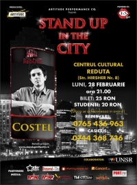 CONCURS: Costel (ex-DeKo) face show la Centrul Cultural "Reduta" in data de 28 februarie