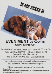 Adoptii de caini si pisici in data de 12 martie