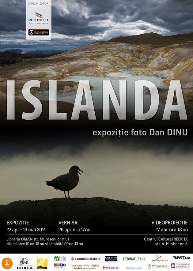 Islanda – expozitie foto realizata de Dan Dinu in libraria Okian