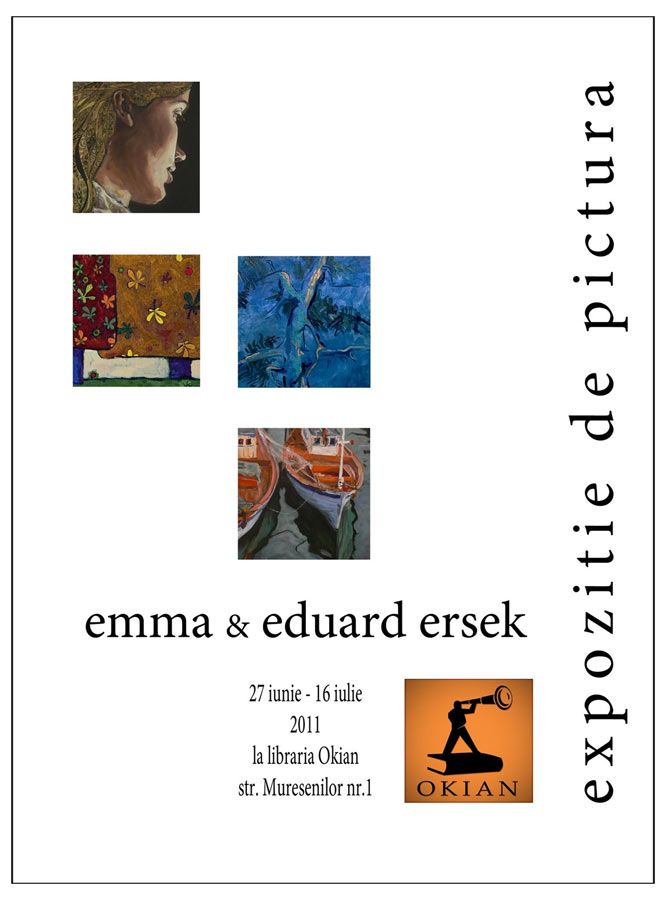 Emma & Eduard Ersek expun lucrari de pictura in libraria Okian