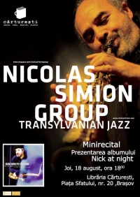 Nicolas Simion sustine un recital de jazz in libraria Carturesti