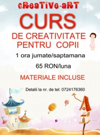 Curs de creativitate pentru copii, incepand din 20 septembrie