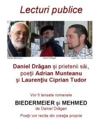 Lansarea romanelor Biedermeier si Mehmed de Daniel Dragan