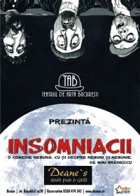 Comedia "Insomniacii" de Mimi Branescu, in Deane's Irish Pub