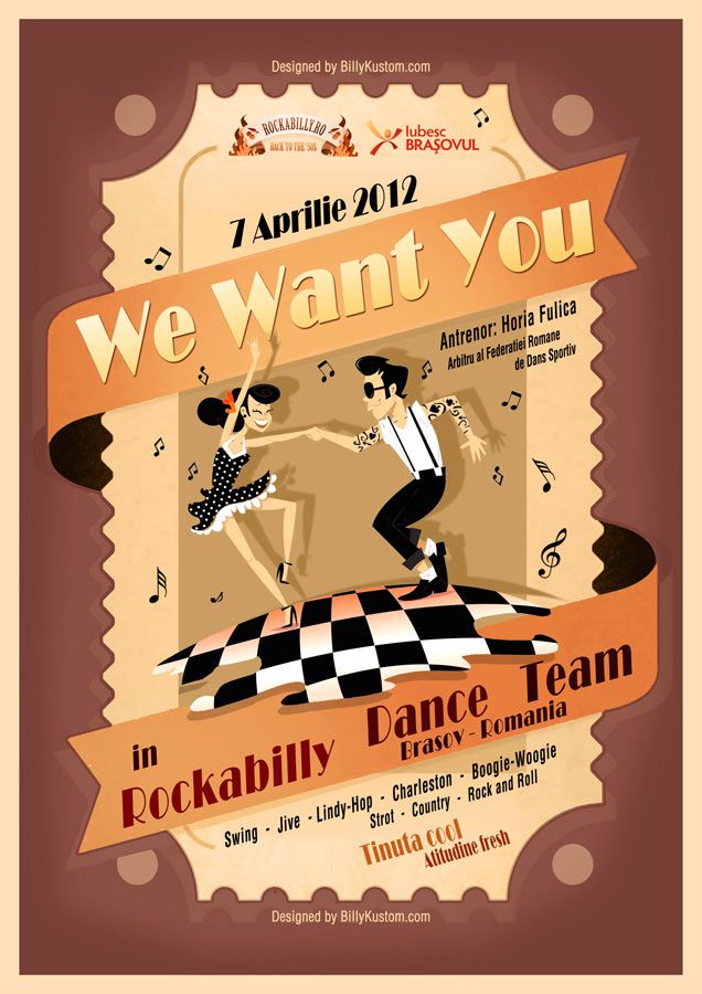 We Want You in Rockabilly Dance Team, incepand din 7 aprilie