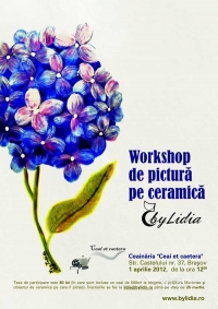 Workshop de pictura pe ceramica in Ceai et caetera, by Lidia