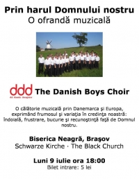 The Danish Boys Choir concertează la Biserica Neagră
