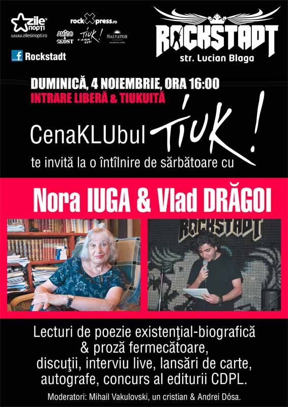 CenaKLUbul TIUK! cu Nora Iuga şi Vlad Drăgoi