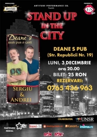 Stand up in the city Brasov cu Sergiu si Andrei