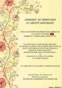 Iarmaroc de primăvară Creații handmade la Ceai et caetera