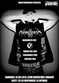 Concert al trupelor Nargaroth, Iindian Fall, Sincarnate si Decease in club Rockstadt