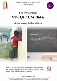 Concertul caritabil „Vreau la şcoală”