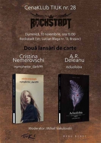 Întîlnire cu scriitorii Cristina Nemerovschi & A.R. Deleanu la CenaKLUb TIUK nr. 28
