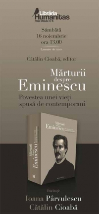 Lansare de carte - Mărturii despre Eminescu