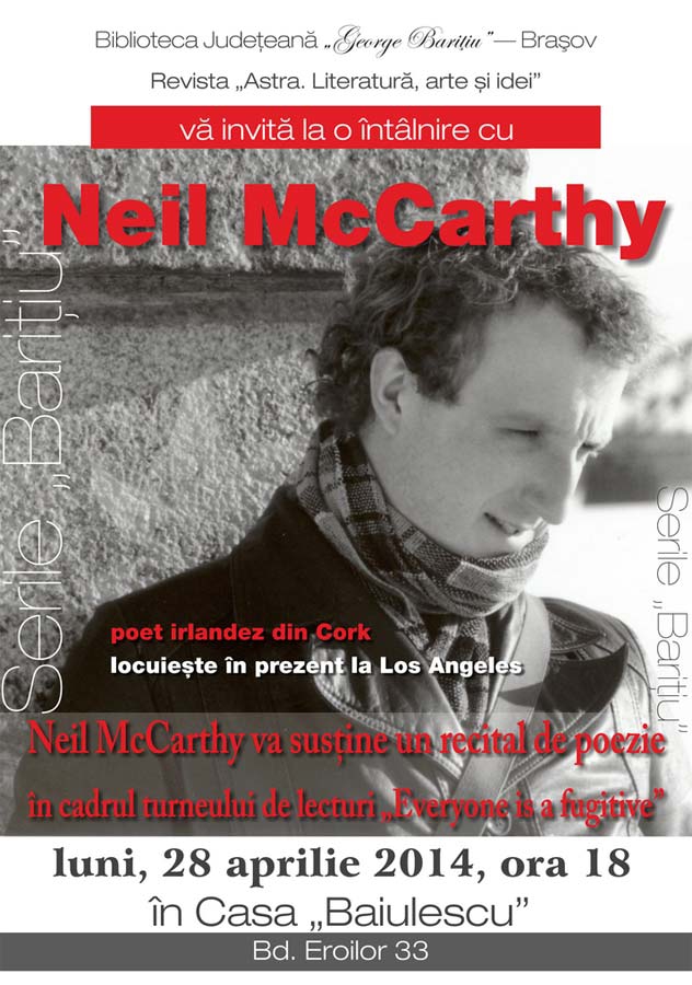 Întâlnire cu poetul irlandez Neil McCarthy