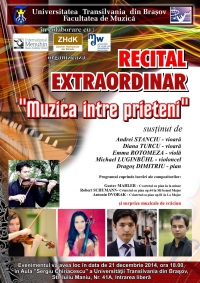 Recital extraordinar "muzică între prieteni"