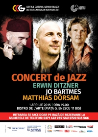 Concert de jazz cu Erwin Ditzner, Jo Bartmes și Matthias Dörsam/Germania