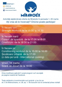 Activităţi săptămânale oferite de Mirakolix