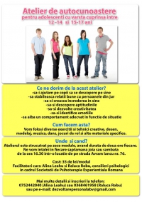 Atelier de autocunoastere pentru adolescenti
