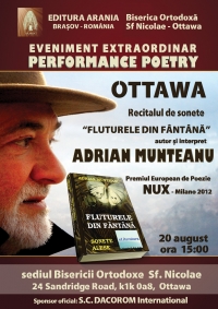 Recital Adrian Munteanu la Ottawa