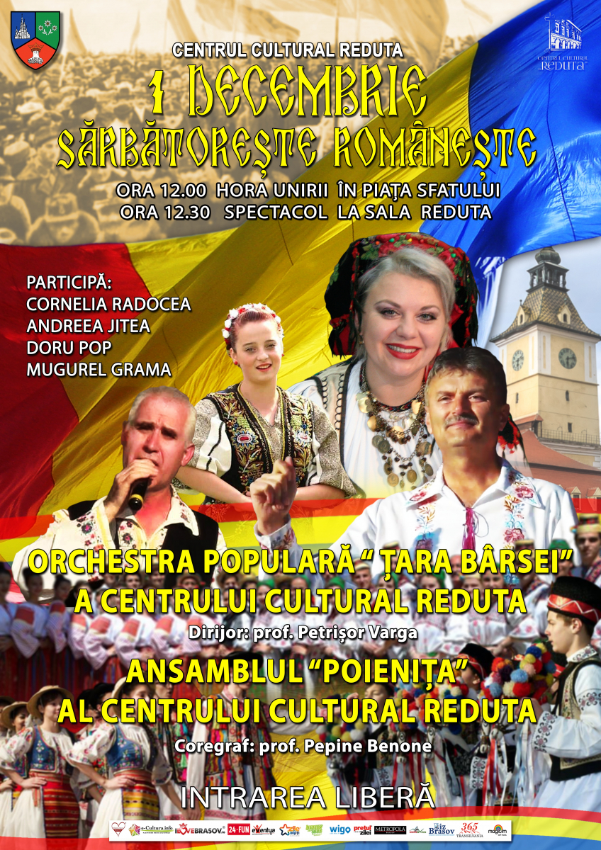 ”Sărbătorește Românește” - Spectacol folcloric dedicat zilei naționale a României