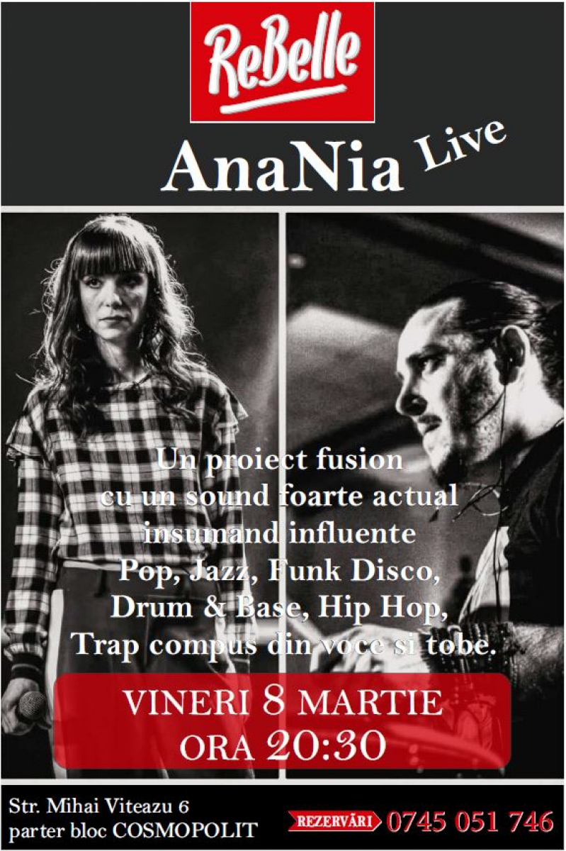 8 Martie - AnaNia concert Live (Jazz, Pop, Funk Disco, Drum&Base)
