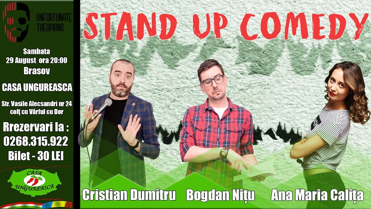 Stand-Up Comedy Sambata 29 August Brasov