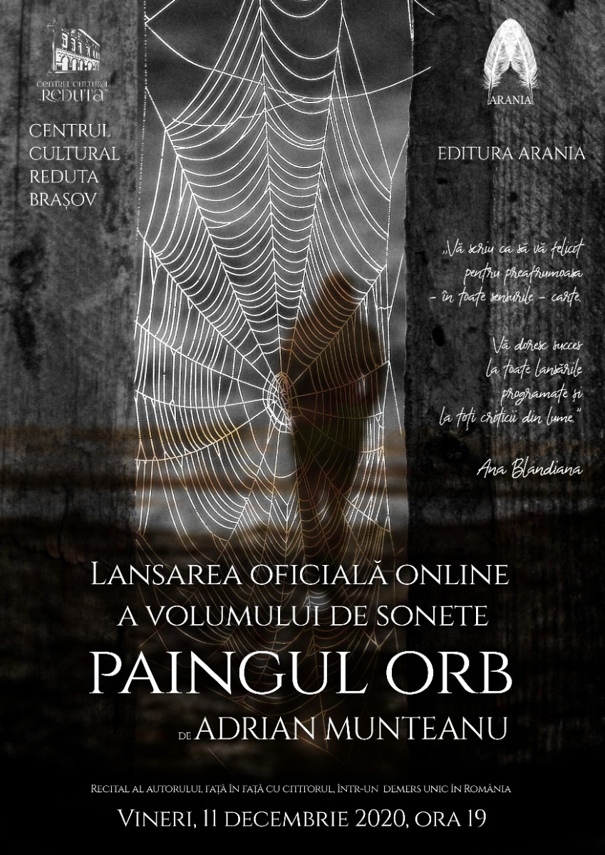 ON-LINE: lansare ,,Paingul Orb'' cu Adrian Munteanu