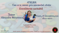 Atelier. Cum sa te cunosti prin intermediul cifrelor. Eveniment caritabil