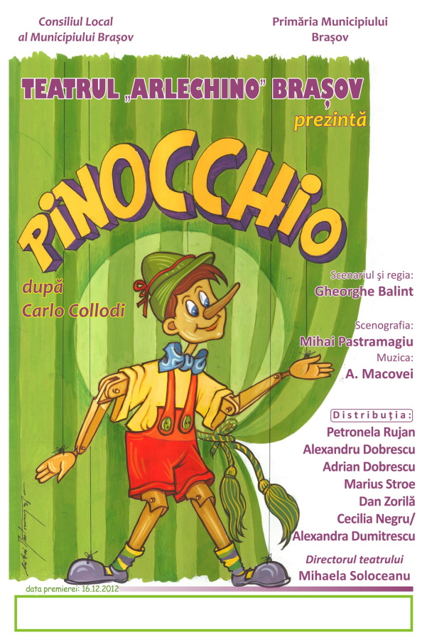 Piesa de teatru "Pinocchio" după Carlo Collodi