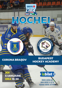 Meci Corona Brașov - Budapest Hockey Academy