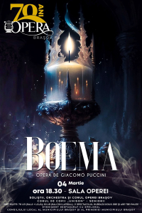 „Boema” de G. Puccini, la început de martie, pe scena Operei Brașov