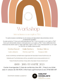 Workshop Interacțiunea cu un copil cu TSA