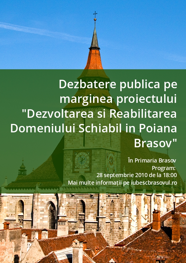 Dezbatere publica pe marginea proiectului "Dezvoltarea si Reabilitarea Domeniului Schiabil in Poiana Brasov"